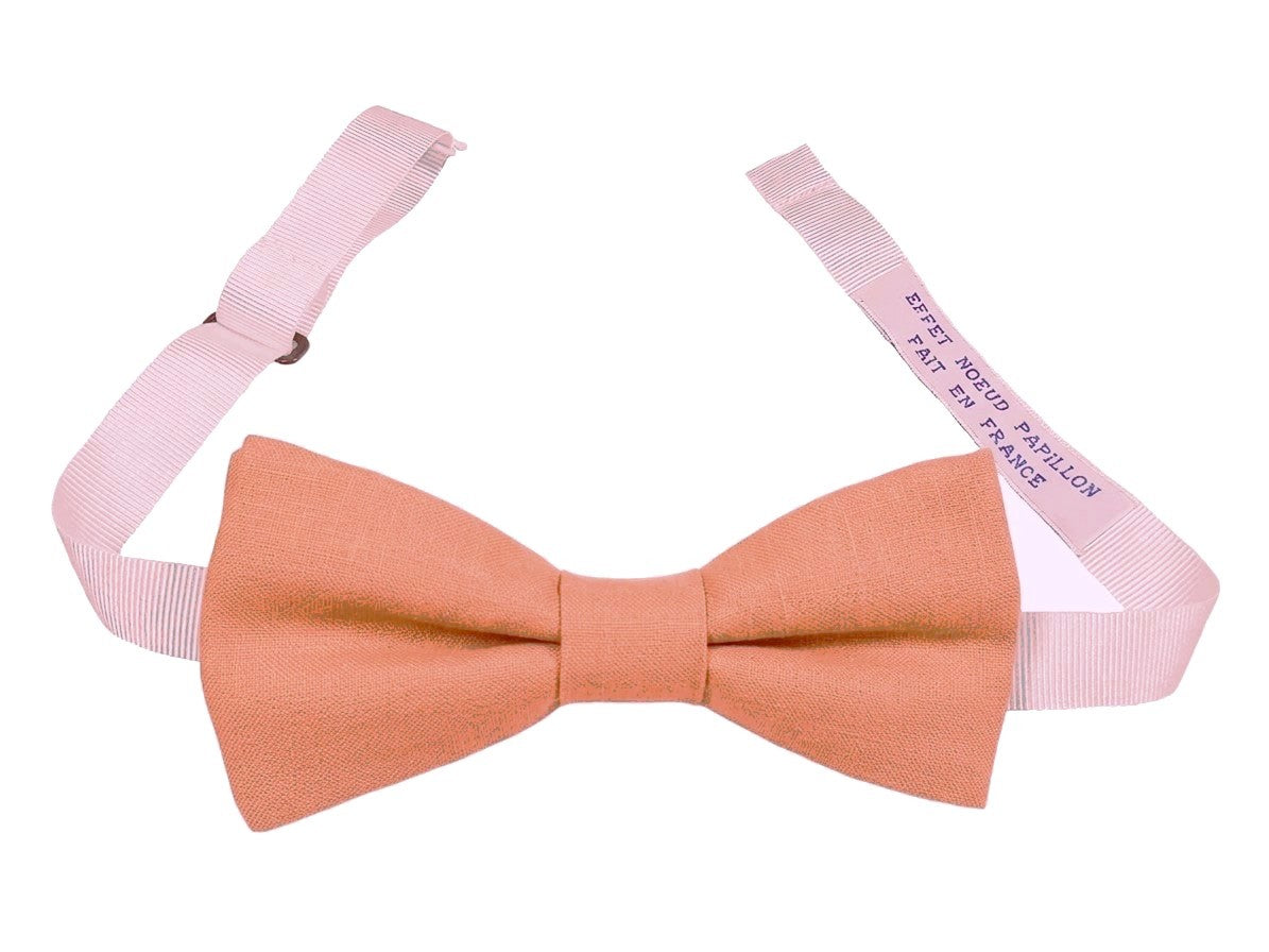 Noeud papillon Orange Pêche avec tour de cou réglable