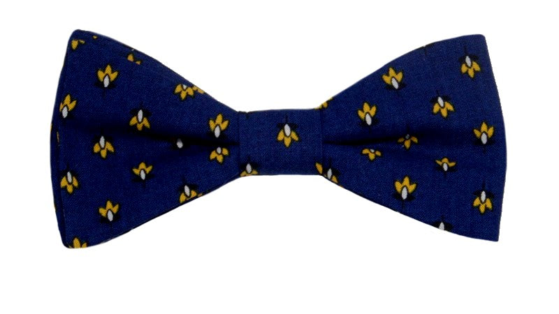 Noeud papillon provençal marine calissons jaunes - Effet Noeud Pap