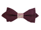 Nœud papillon prune centre beige et mauve