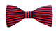 Noeud papillon rayé marine et rouge - Effet Noeud Pap