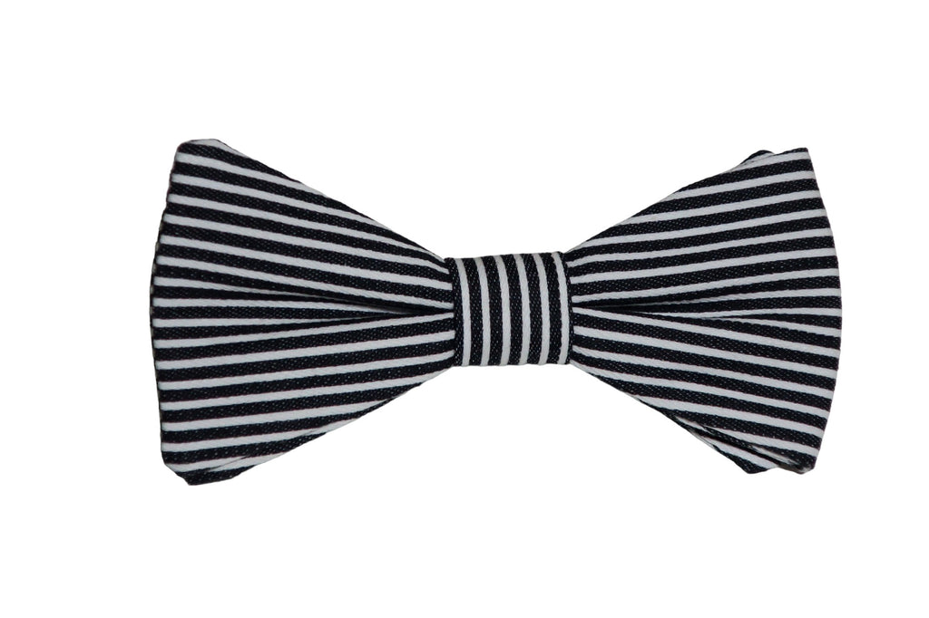 Noeud papillon rayé noir et blanc - Effet Noeud Pap