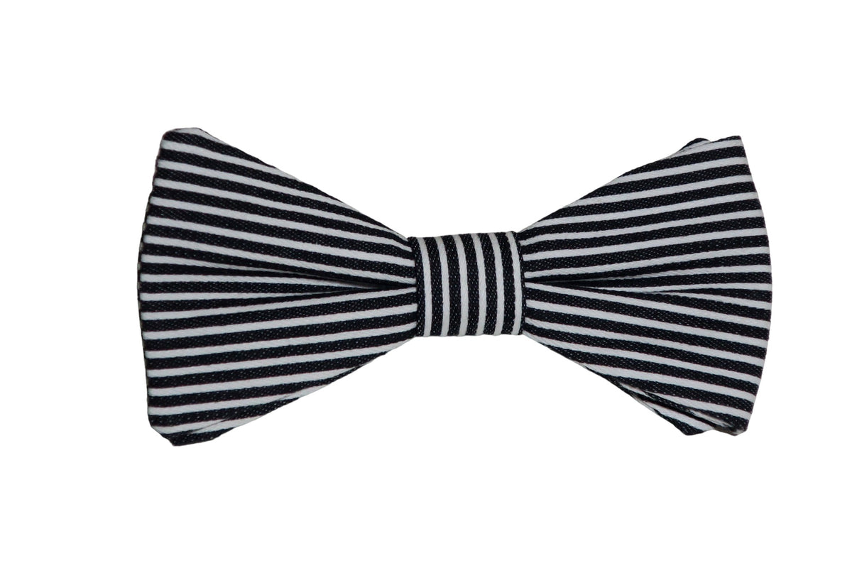 Noeud papillon rayé noir et blanc - Effet Noeud Pap