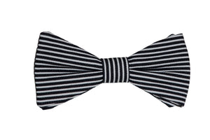 Noeud papillon rayé noir et blanc - Effet Noeud Pap