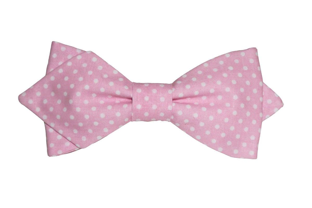 Noeud papillon rose à pois blancs - Effet Noeud Pap