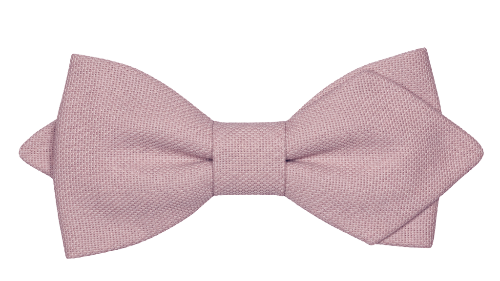 Nœud papillon vieux rose en coton.