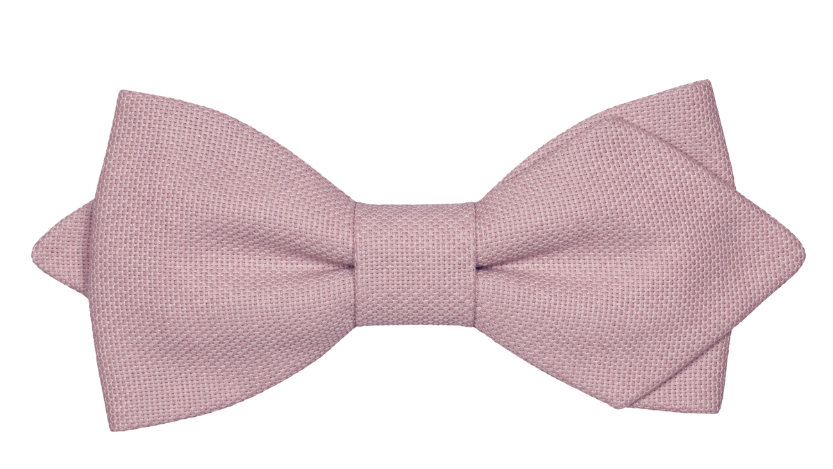 Nœud papillon vieux rose en coton.