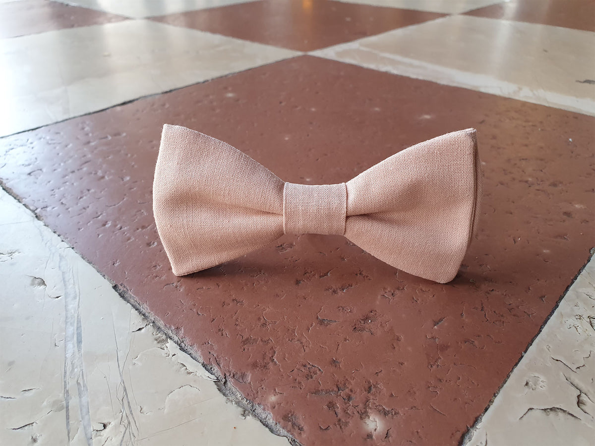 Noeud papillon rose blush