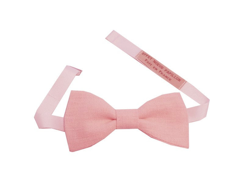 Noeud papillon lin rose - Effet Noeud Pap