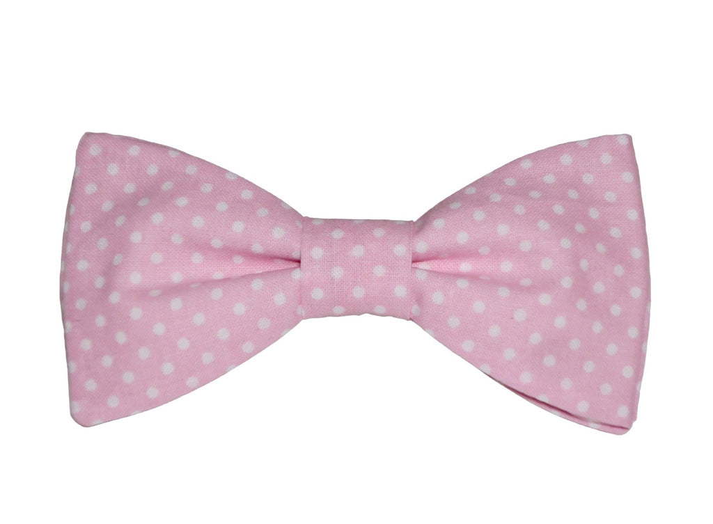 Elégant Nœud papillon rose à pois blancs pour un look chic et tendance