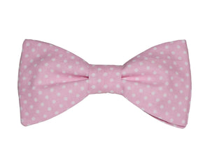 Elégant Nœud papillon rose à pois blancs pour un look chic et tendance