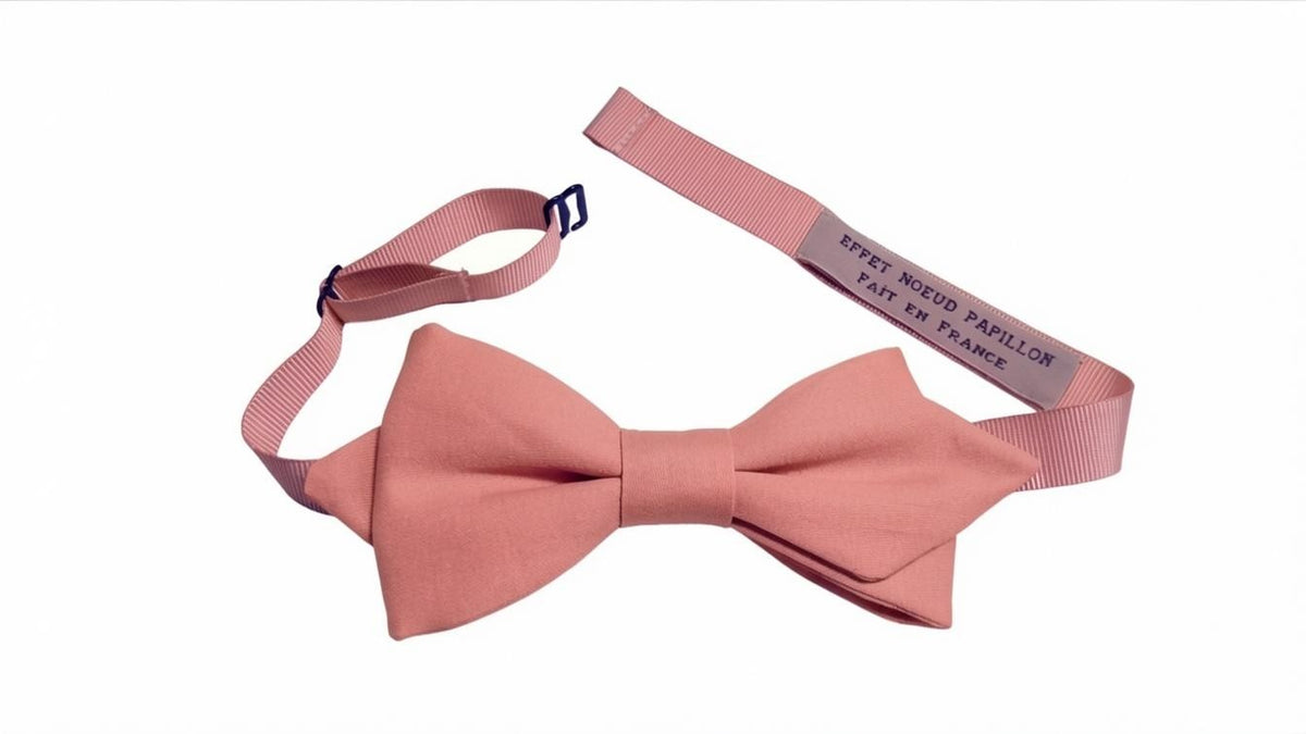 Noeud papillon rose saumon