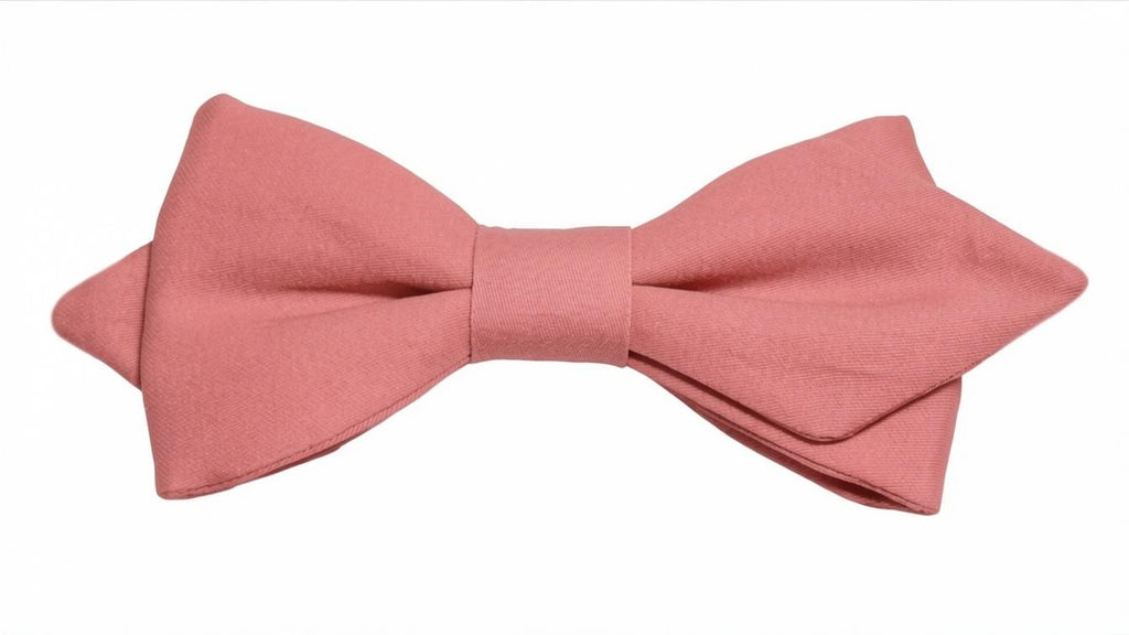 Nœud papillon rose saumon, l'accessoire idéal.