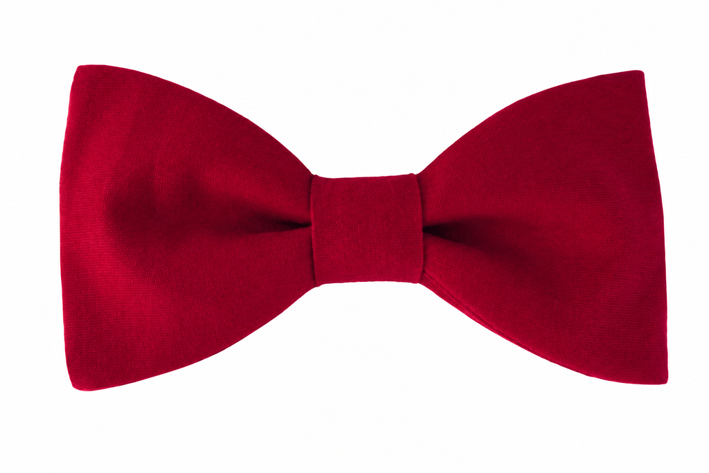 Noeud papillon rouge coquelicot en coton