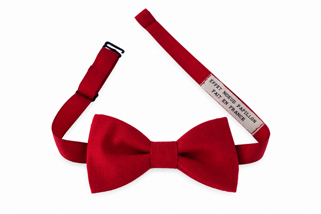 Noeud papillon rouge coquelicot