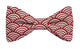 Nœud papillon rouge motifs vagues