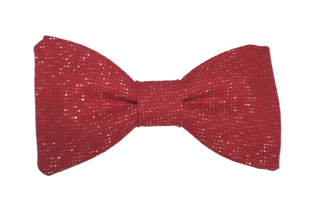 Noeud papillon rouge brillant à paillettes