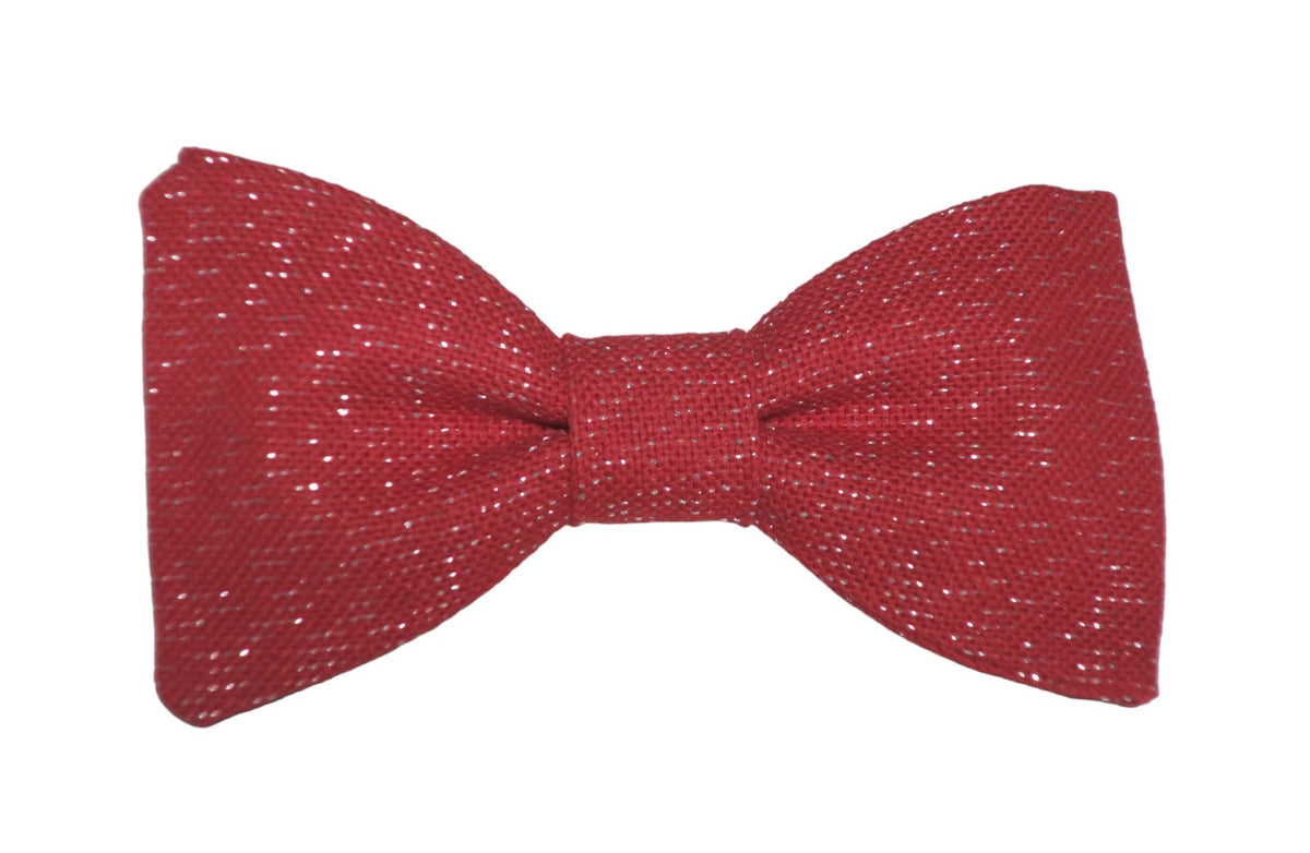 Noeud papillon rouge brillant à paillettes