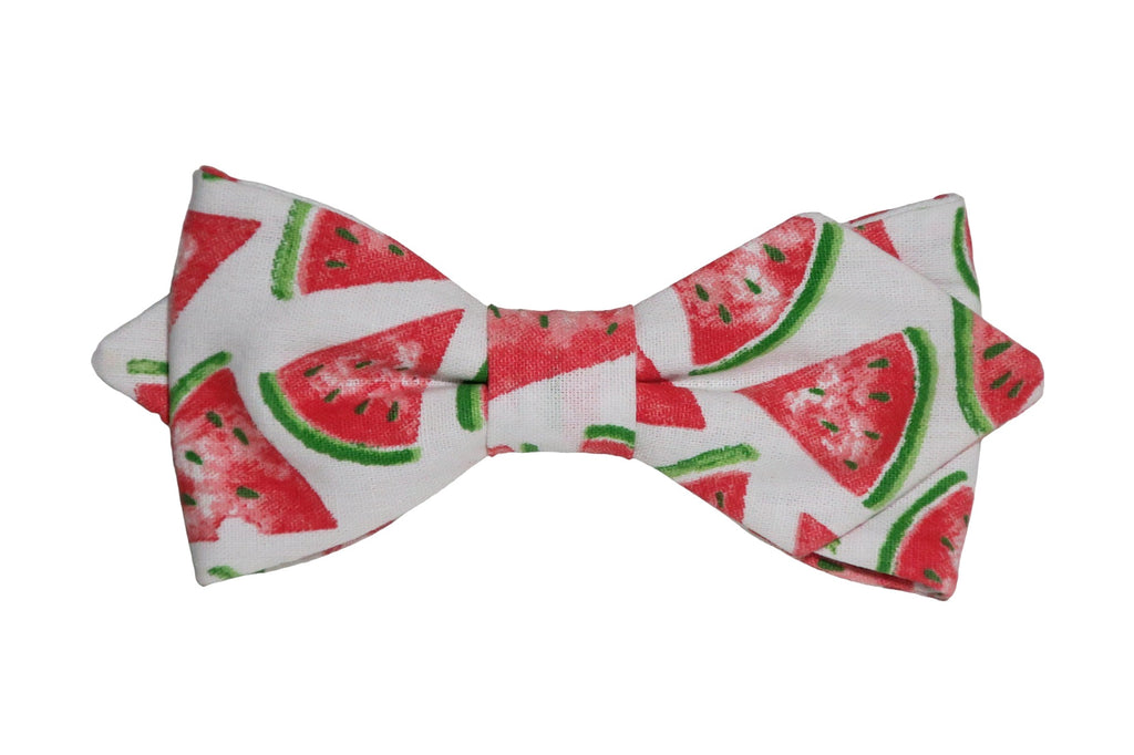Noeud papillon rouge et blanc pastèques - Effet Noeud Pap