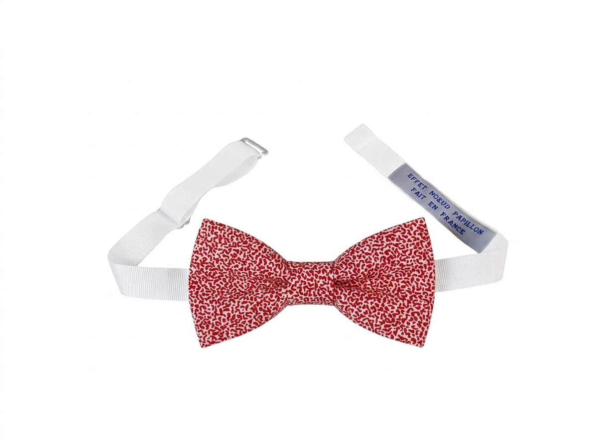 Noeud papillon rouge rubis mini motifs