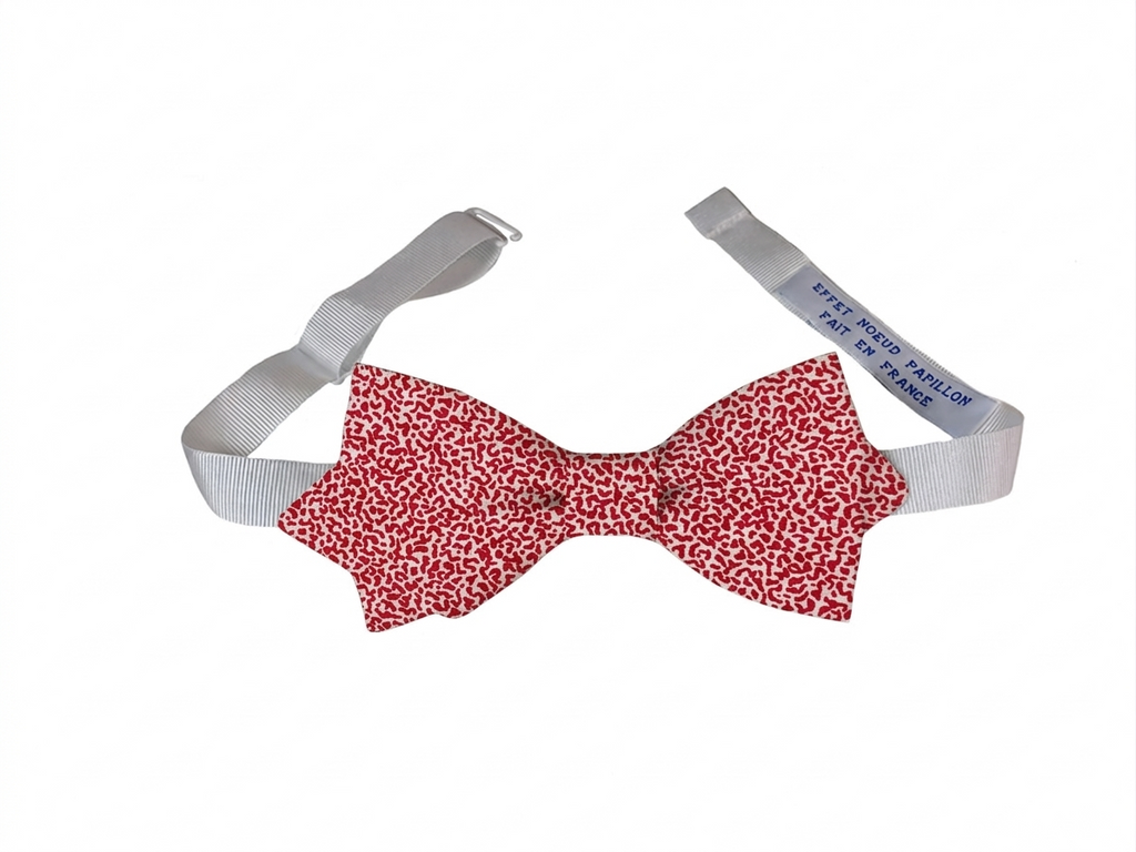 Noeud papillon rouge rubis mini motifs