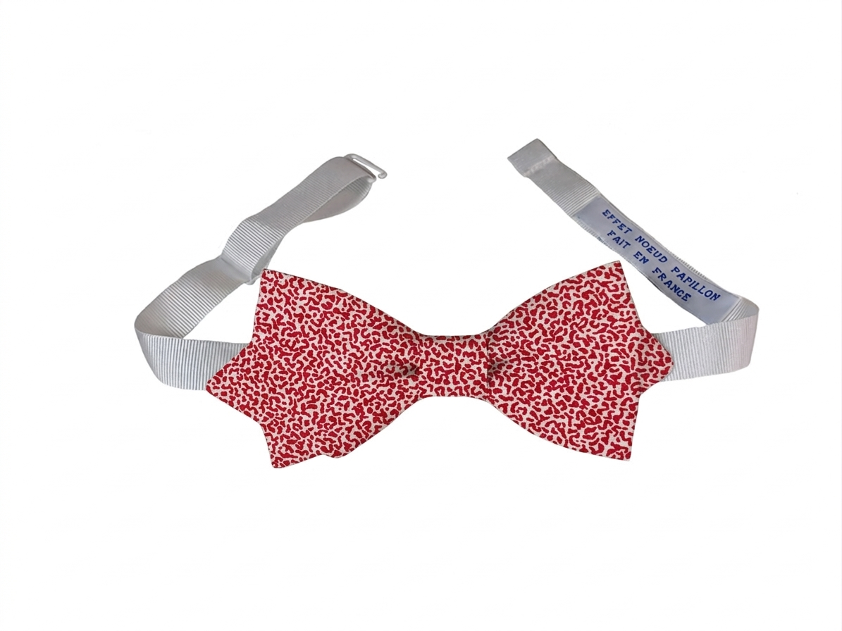 Noeud papillon rouge rubis mini motifs