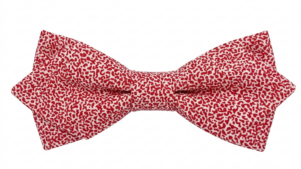 Nœud papillon rubis à mini motifs.