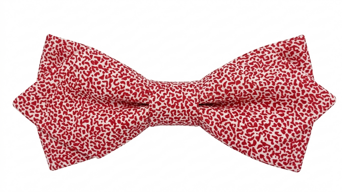 Nœud papillon rubis à mini motifs.