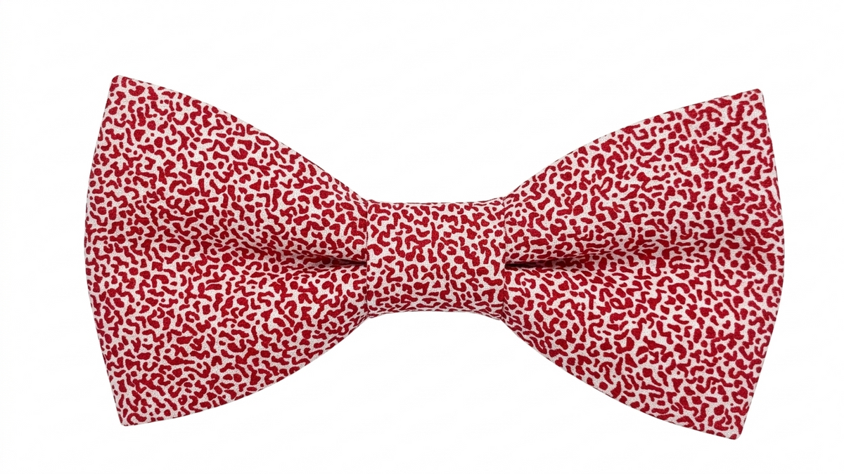 Noeud papillon rouge rubis mini motifs