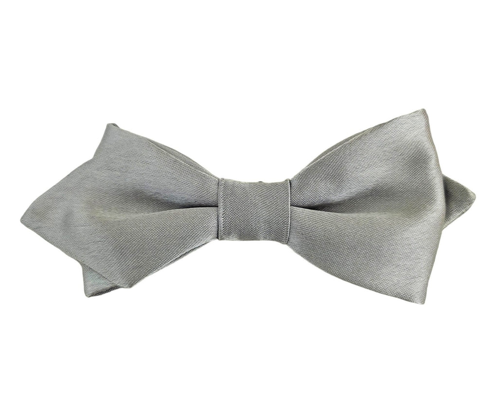 Nœud papillon gris satiné