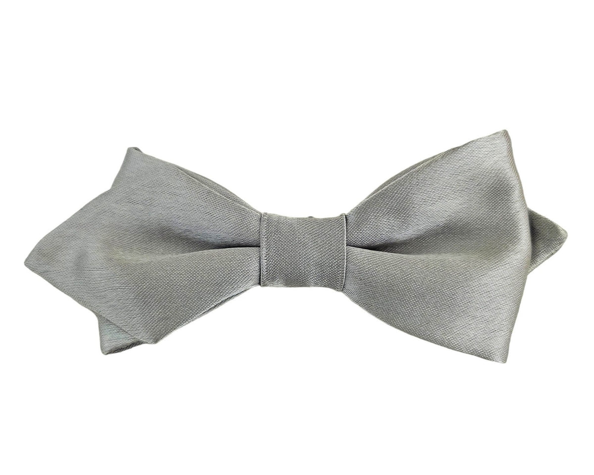 Nœud papillon gris satiné