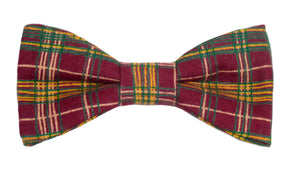 Nœud papillon écossais rouge jaune et vert 
