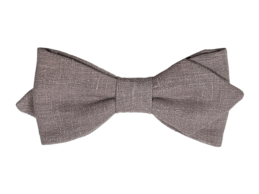 Noeud papillon lin taupe - Effet Noeud Pap