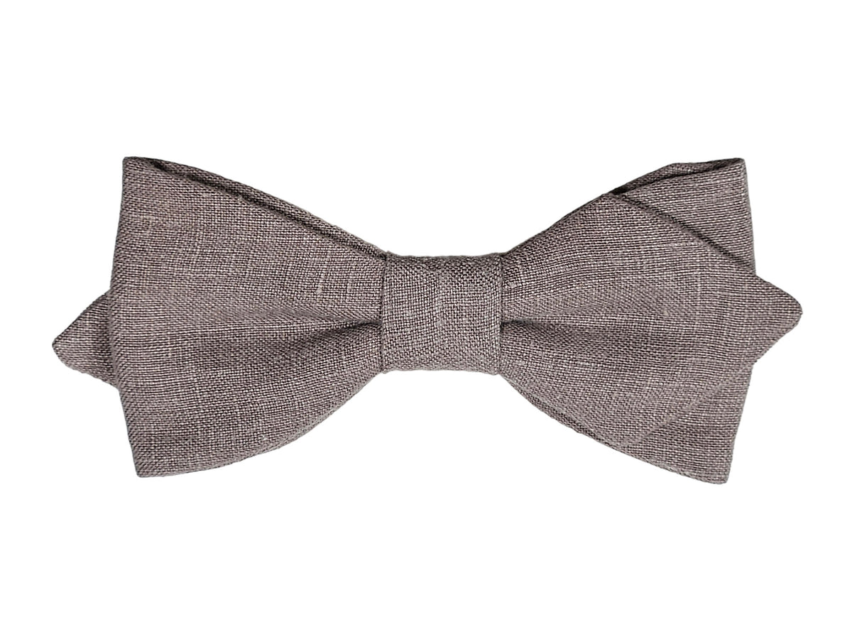 Noeud papillon lin taupe - Effet Noeud Pap