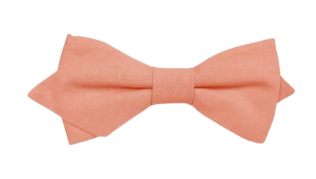Noeud papillon Orange Pêche, forme à pointes