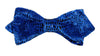 Noeud papillon velours bleu électrique motif animalier