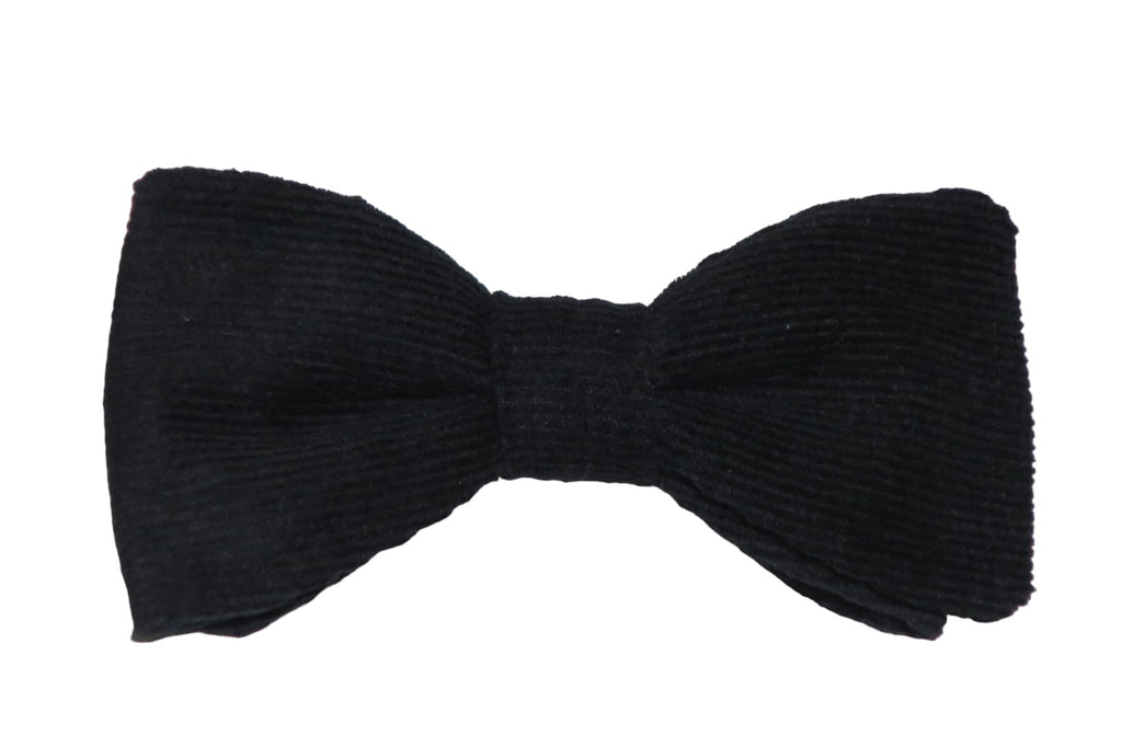 Noeud papillon velours côtelé noir - Effet Noeud Pap