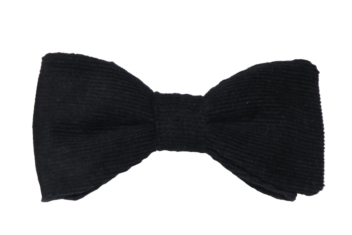 Noeud papillon velours côtelé noir - Effet Noeud Pap