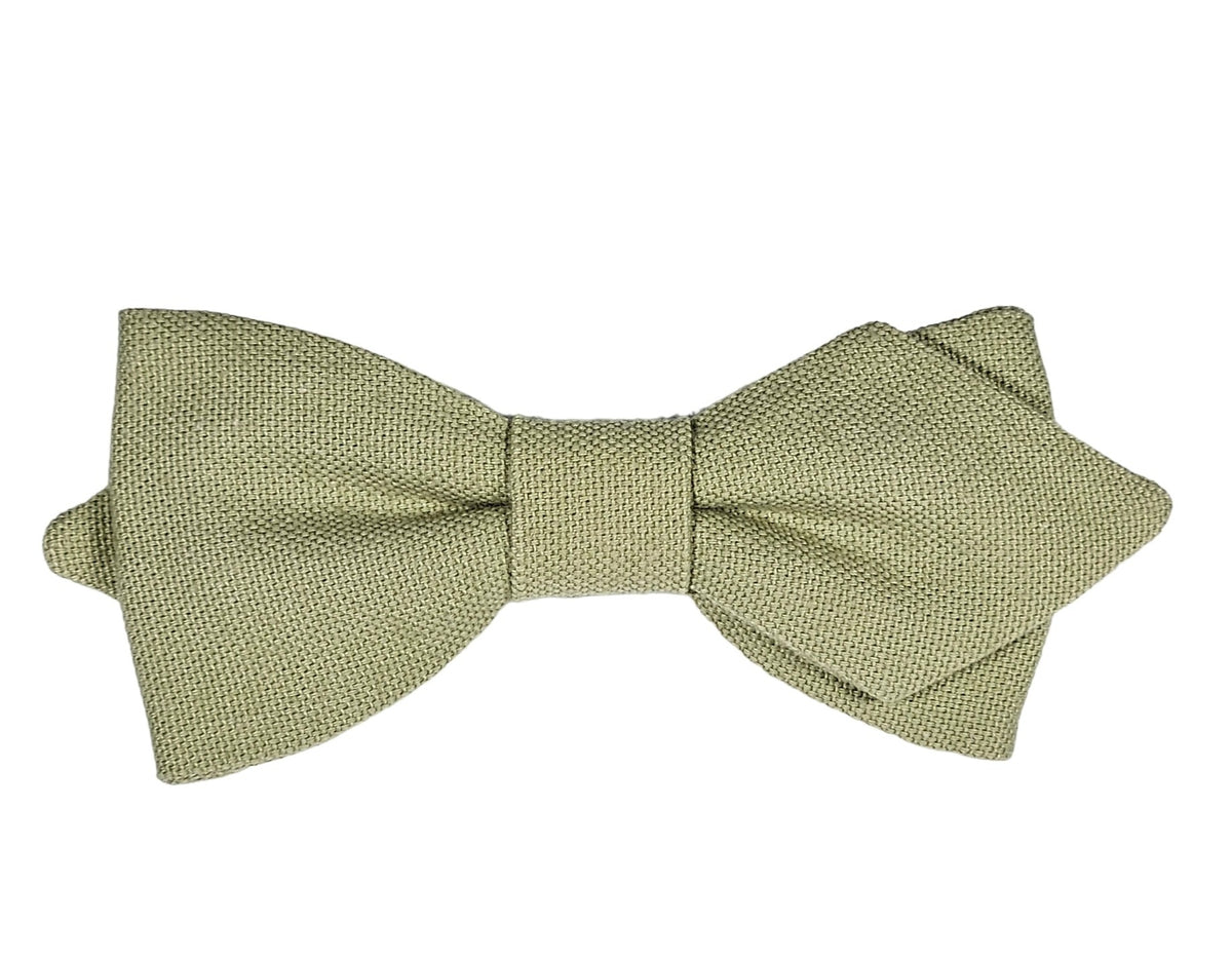 Nœud papillon vert amande