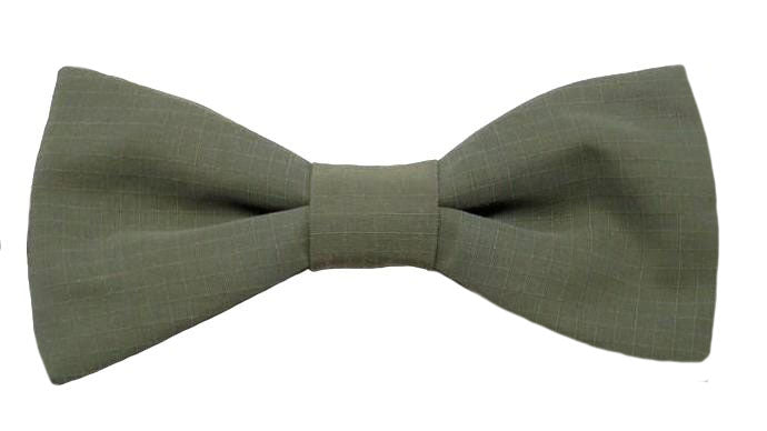 Noeud papillon à carreaux vert kaki ton sur ton - Effet Noeud Pap