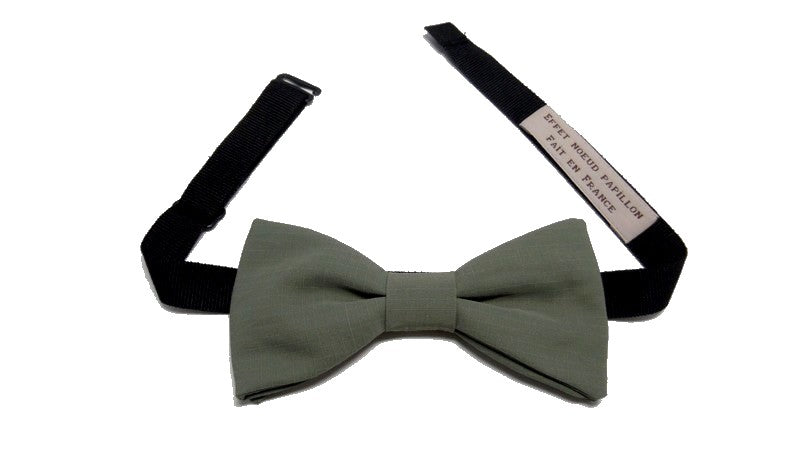 Noeud papillon à carreaux vert kaki ton sur ton - Effet Noeud Pap