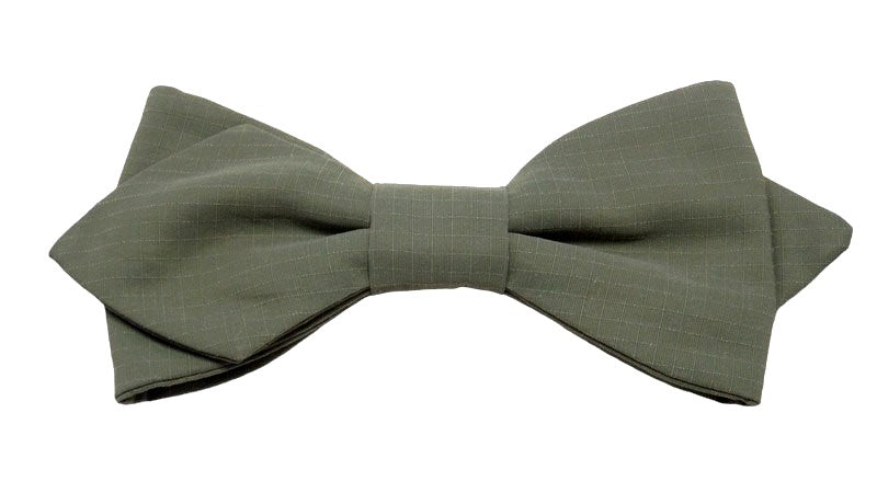 Noeud papillon à carreaux vert kaki ton sur ton - Effet Noeud Pap