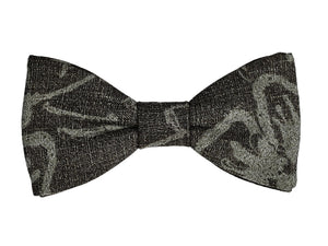 Nœud papillon kaki motifs vert clair