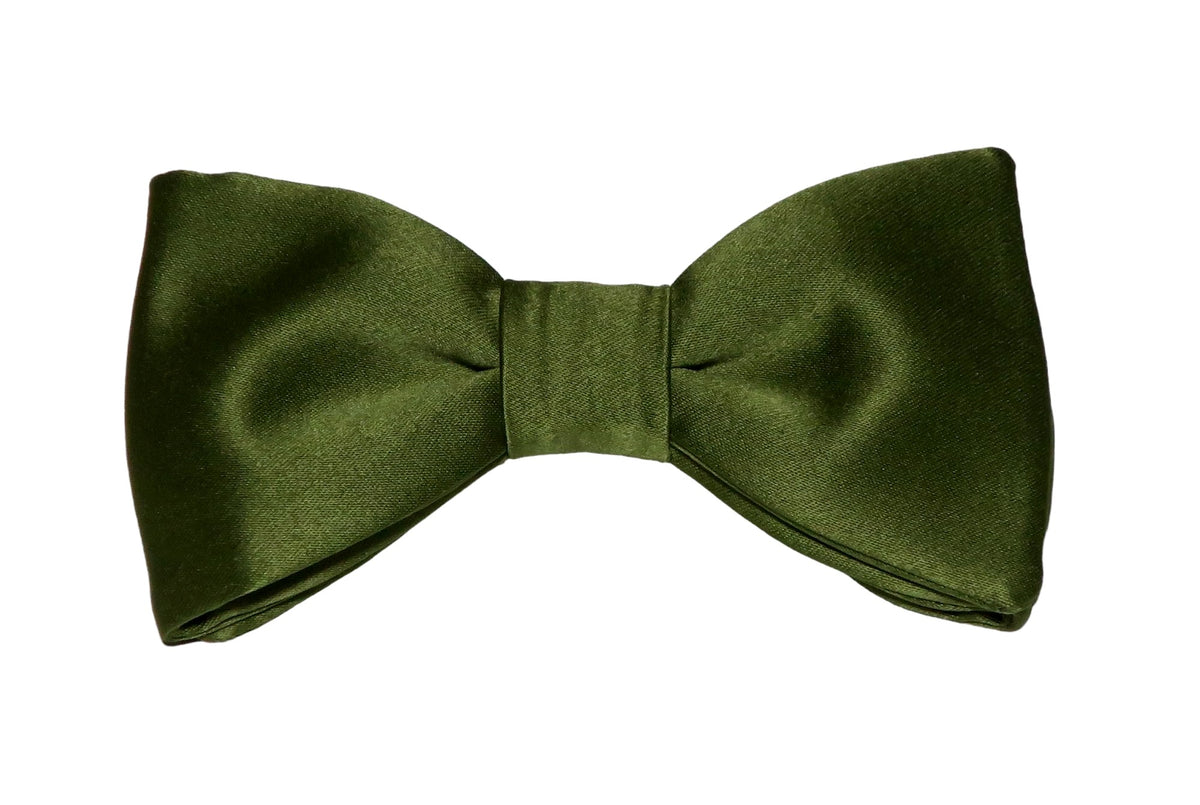 Noeud papillon vert olive satiné - Effet Noeud Pap