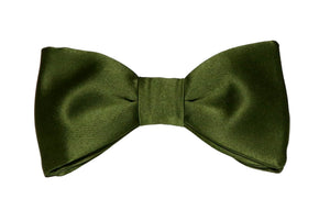 Noeud papillon vert olive satiné - Effet Noeud Pap
