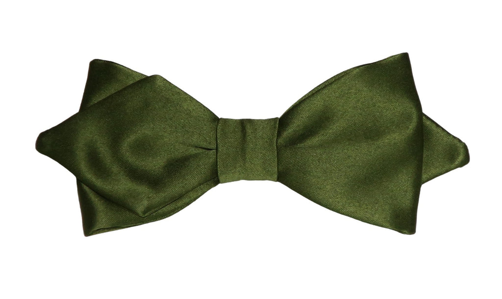 Noeud papillon vert olive satiné - Effet Noeud Pap