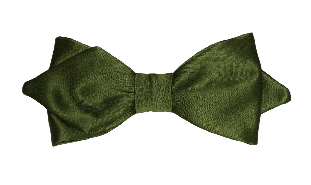 Noeud papillon vert olive satiné - Effet Noeud Pap