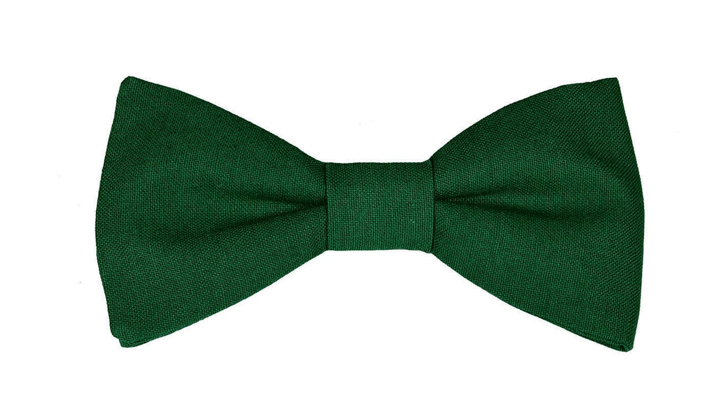 Nœud papillon en coton vert sapin, une teinte profonde pour un style élégant et sophistiqué
