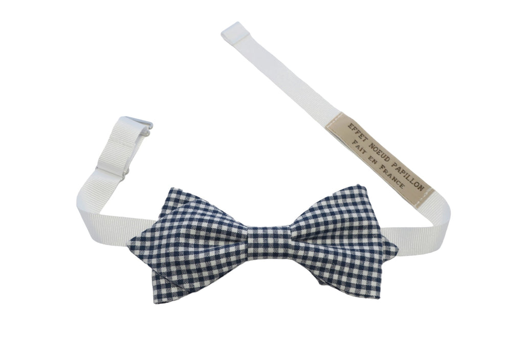 Noeud papillon vichy marine - Effet Noeud Pap