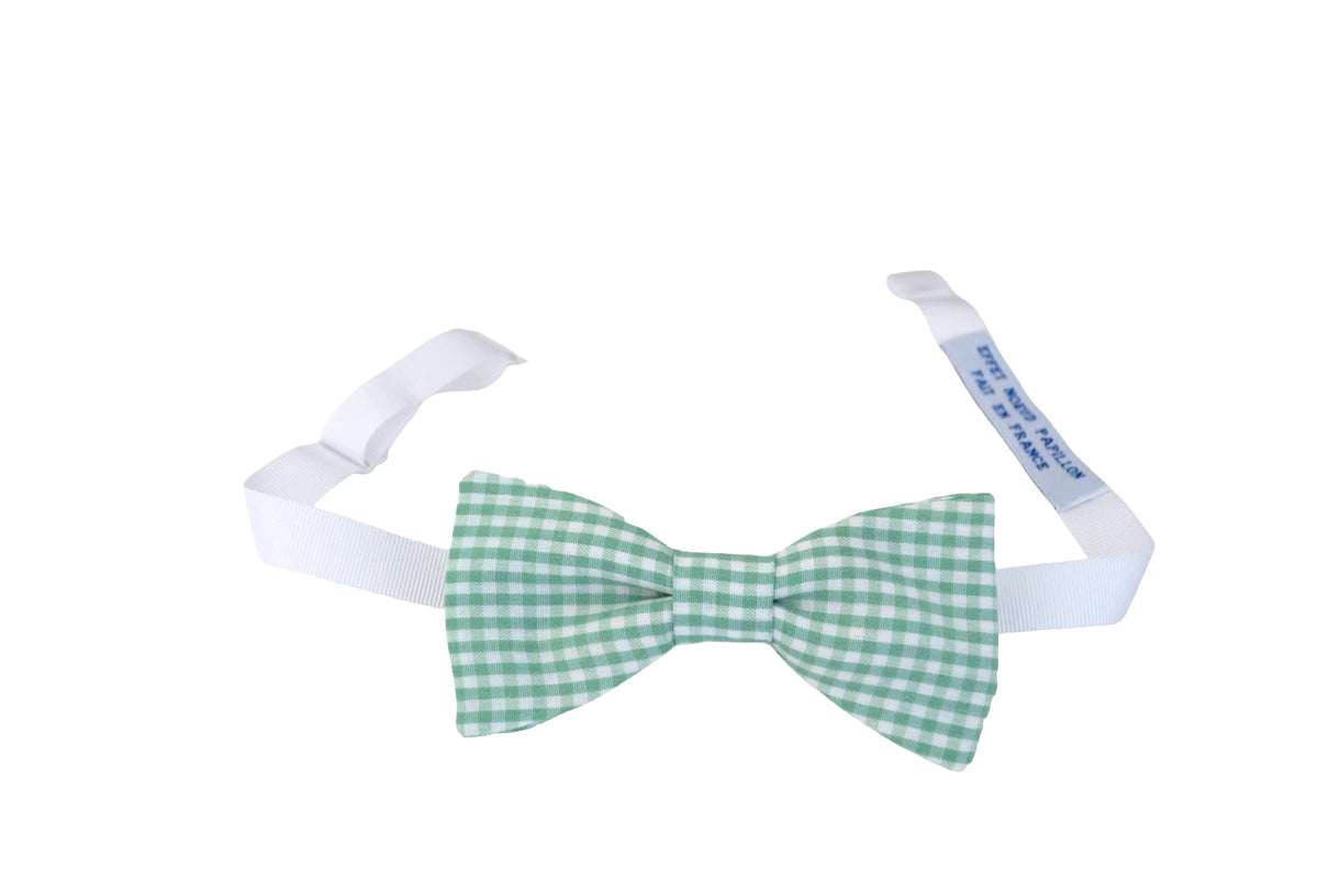 Noeud papillon vichy vert jade - Effet Noeud Pap