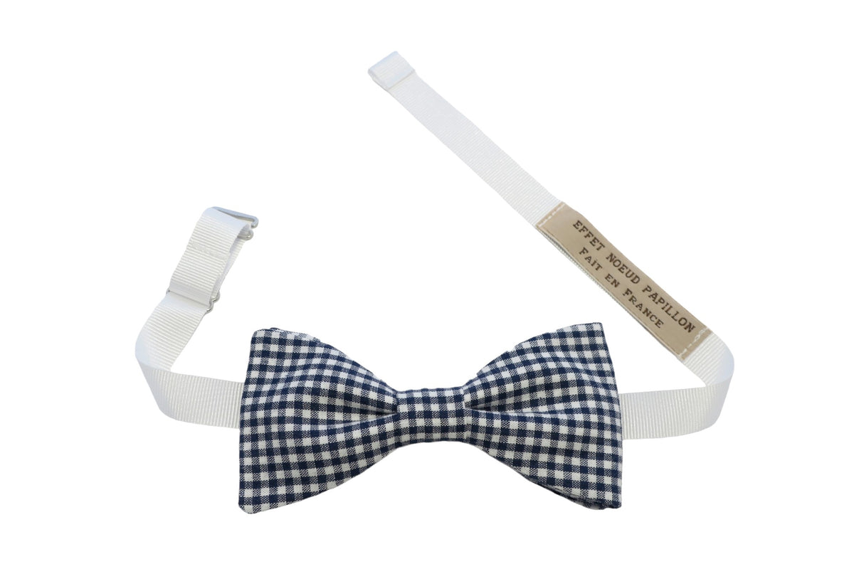 Noeud papillon vichy marine - Effet Noeud Pap